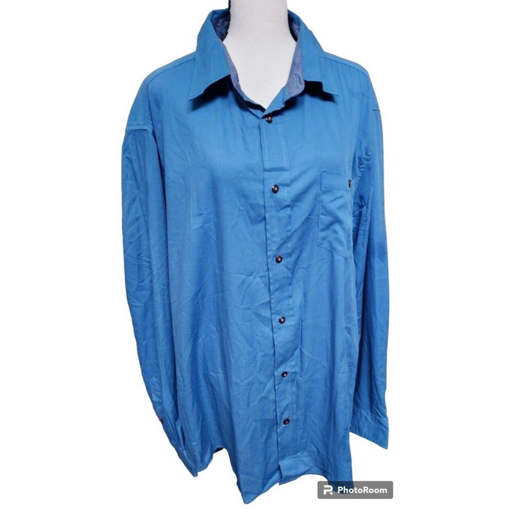 Russell Simmons Blue Button-Down Shirt Size 2X NEW Argyle Culture